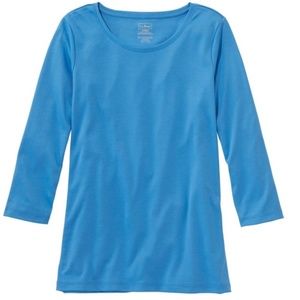 LL Bean Pima Cotton Tee, Three-Quarter-Sleeve